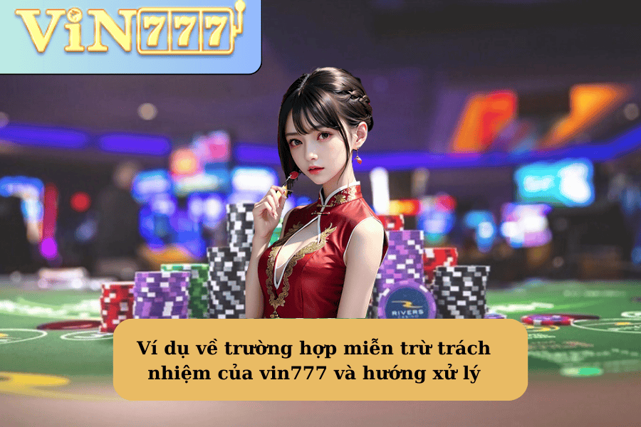 Ví dụ về trường hợp miễn trừ trách nhiệm của vin777 và hướng xử lý